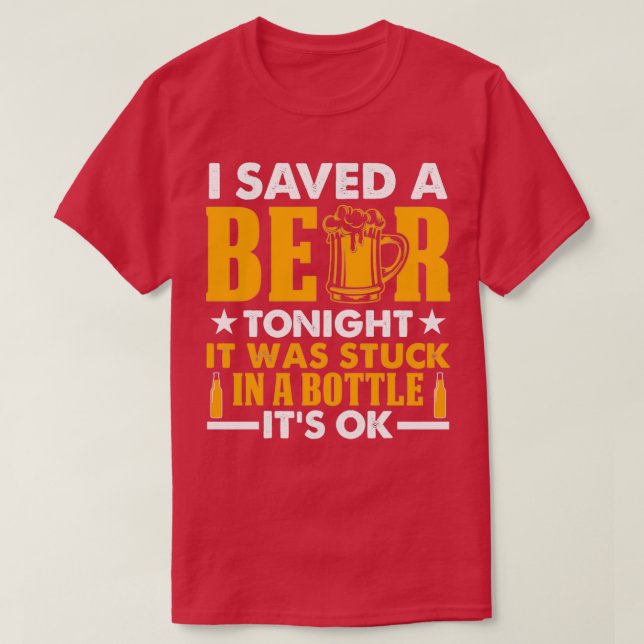Camiseta Eu Guardo Uma Cerveja Esta Noite Ela Enfiada Na Ga (Frente do Design)