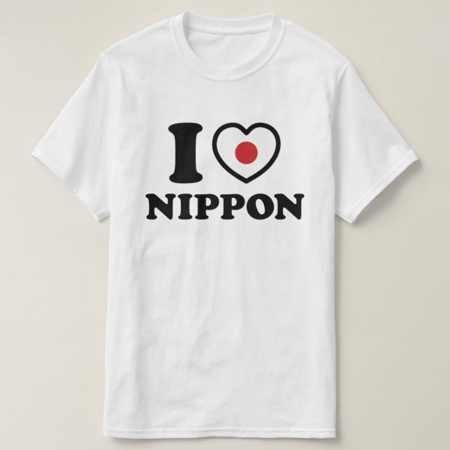 CAMISETA EU HEARI [AMOR] NIPPON (Frente do Design)