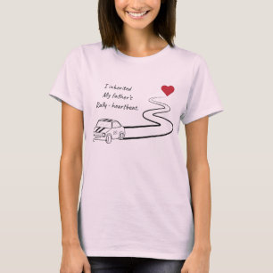 Camiseta Eu herdei o batimento cardíaco do meu pai.