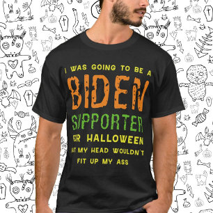 Camiseta Eu ia ser um apoiador do Biden para o Halloween