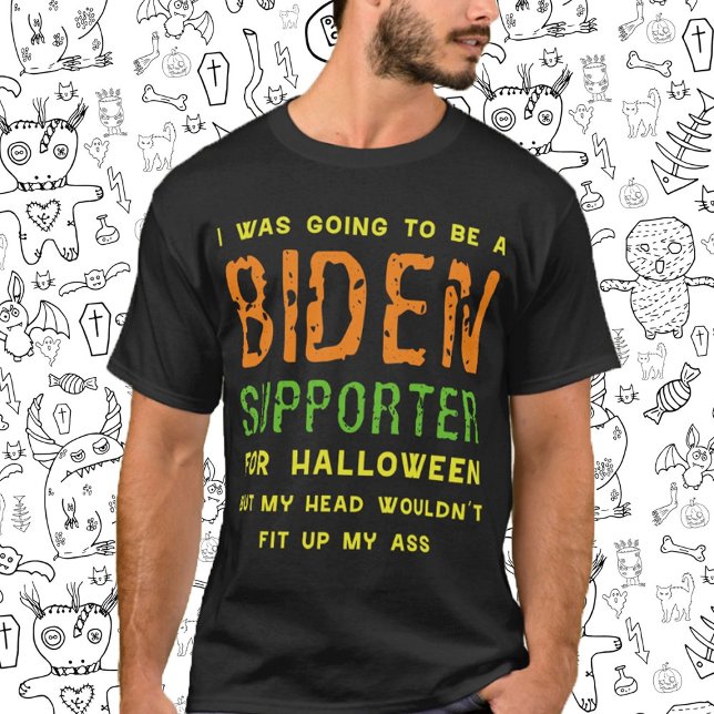 Camiseta Eu ia ser um apoiador do Biden para o Halloween (Biden Halloween)