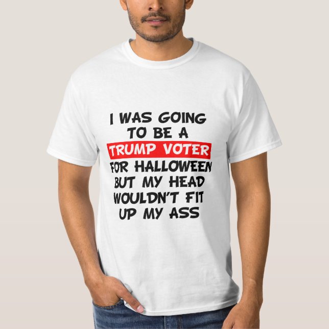 Camiseta Eu Ia Ser Um Eleitor De Trump Para O Halloween (Frente)