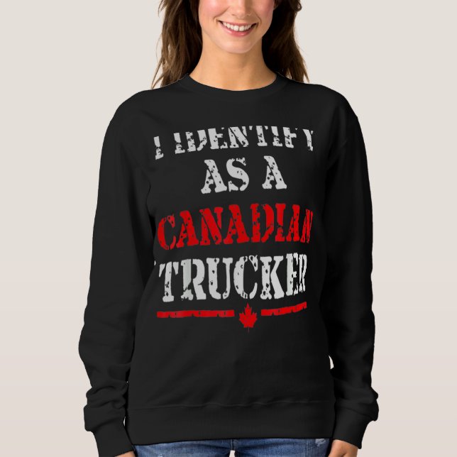 Camiseta Eu Identifico Como Um Caminhoneiro Canadense Engra (Frente)