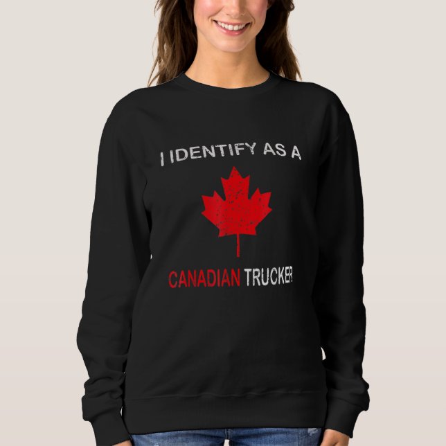 Camiseta Eu Identifico Como Um Caminhoneiro Canadense Funny (Frente)