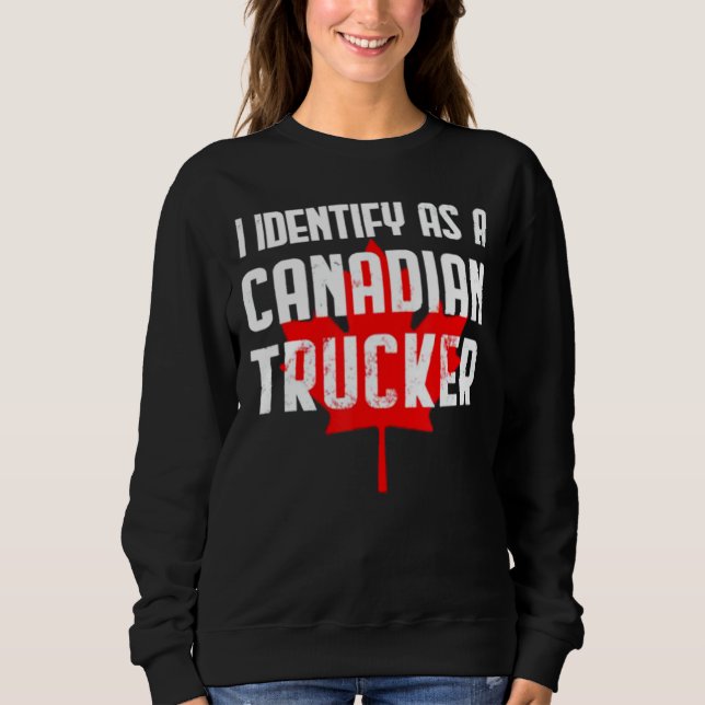 Camiseta Eu Identifico Como Um Caminhoneiro Canadense Suppo (Frente)