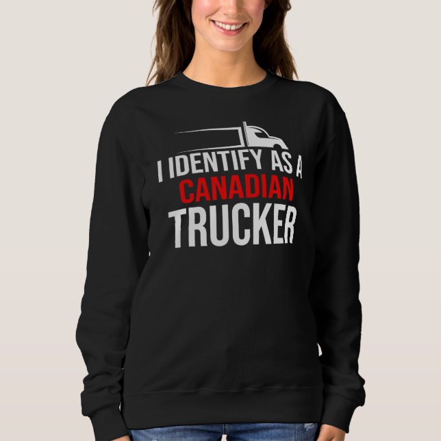 Camiseta Eu Identifico Como Um Caminhoneiro Canadense Suppo (Frente)