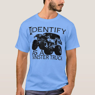 Camiseta Eu Identifico-Me Como Um Caminhão Monstro