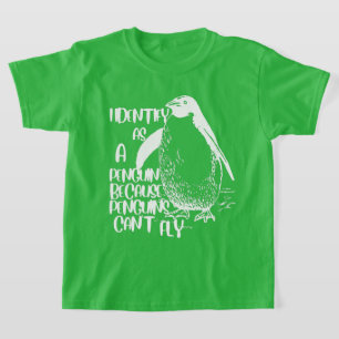 Camiseta Eu identifico-me como um pinguim porque os pinguin