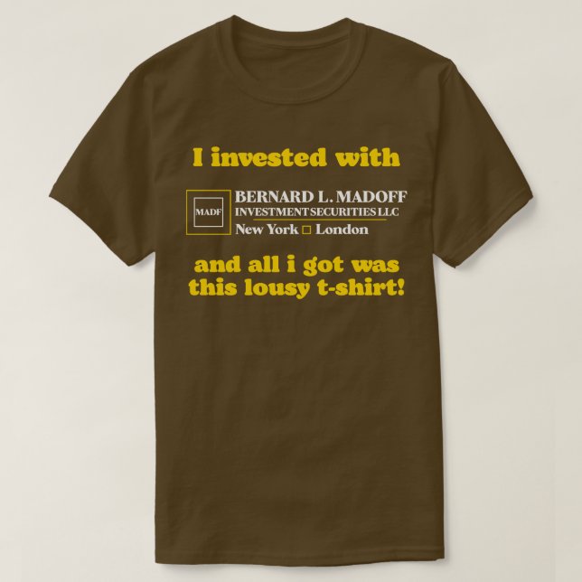 Camiseta Eu Investiguei Com O Madoff (Frente do Design)