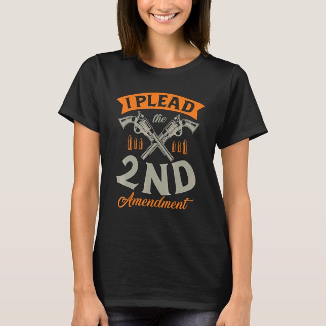 Camiseta Eu Invoco A 2ª Emenda Direitos De Arma 2ª Emenda (Frente)