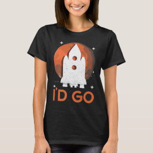 Camiseta Eu Iria ao Planeta Espaço de Marte