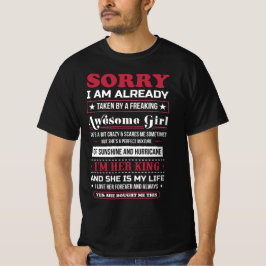 Camiseta Eu já estou sendo pego por uma garota incrível