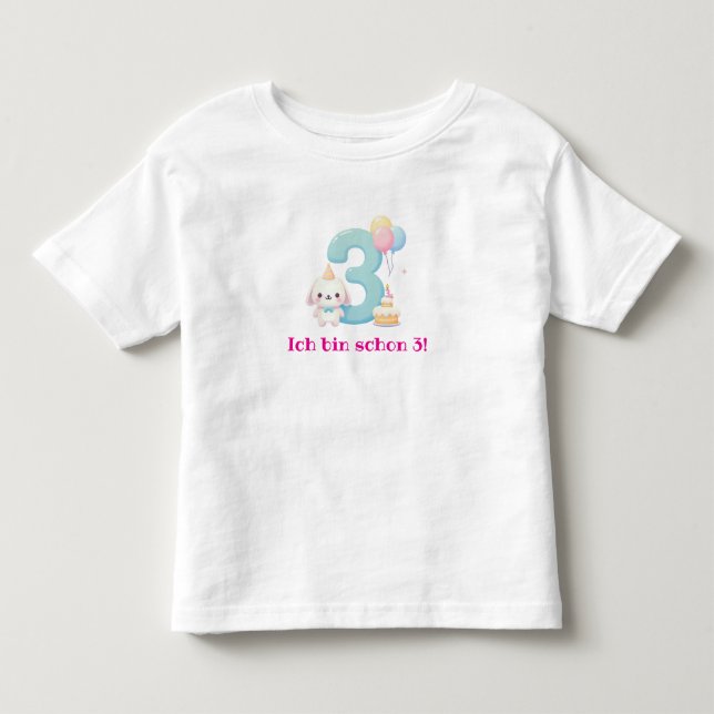 Camiseta Eu já tenho 3 anos! (Frente)