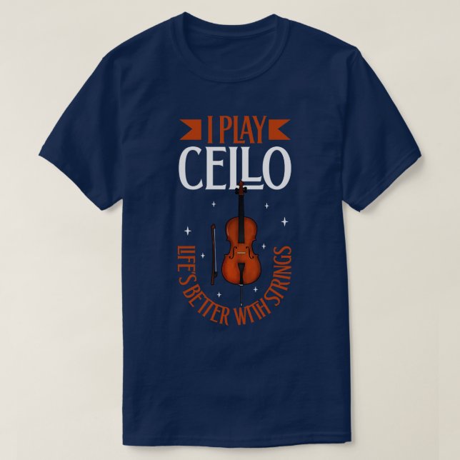 Camiseta Eu jogo Cello (Frente do Design)