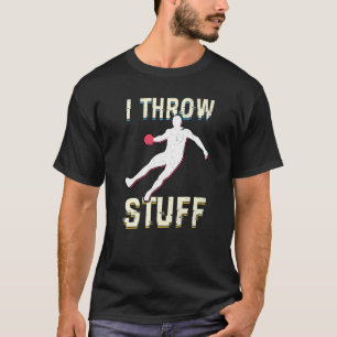 Camiseta Eu Jogo Coisas Jogando Disco E Atirando Atleta