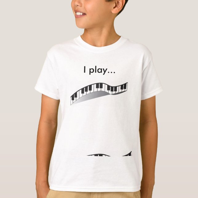 Camiseta Eu jogo o tshirt do piano (Frente)