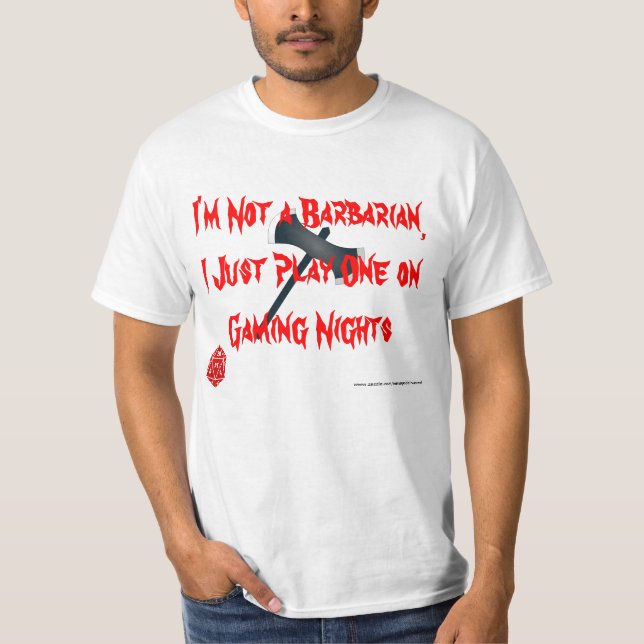 Camiseta Eu jogo um bárbaro (Frente)