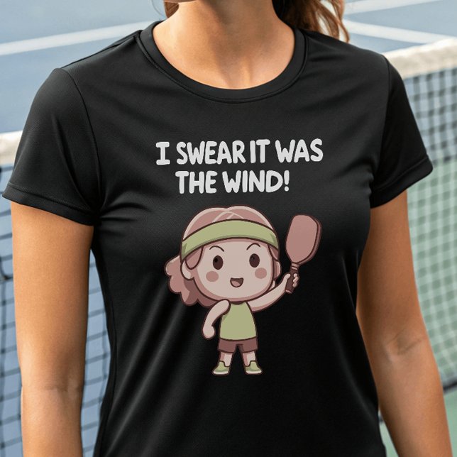 Camiseta Eu Juro Que Era O Vento Com Licença De Pickleball  (Criador carregado)