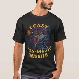 Camiseta Eu Lanço Míssil Não Mágico Paródia de Mago Meme En