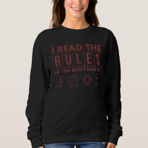 Camiseta Eu leio as regras para que você não tenha que Cons