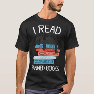 Camiseta Eu Leio Livros Proibidos Leitor de Gato Preto Bibl