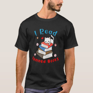 Camiseta Eu Leio Livros Proibidos Leitor de Gato Preto Livr