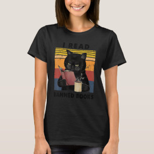 Camiseta Eu Leio Livros Proibidos Livros Raros Gato Preto V