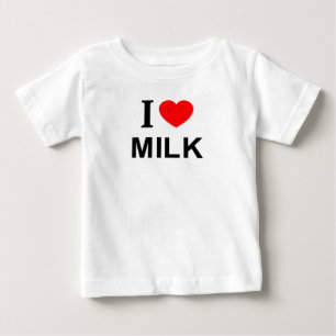 Camiseta Eu ❤️ LEITE Eu AMO LEITE Eu AMO LEITE