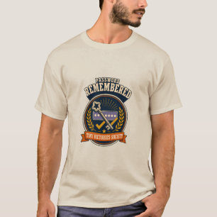 Camiseta Eu Lembrei da Senha Insígnia de Humor Retro Tech