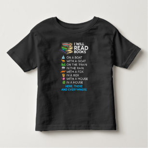 Camiseta Eu lerei livros em um barco e na leitura em toda