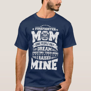 Camiseta Eu Levantei Meu Herói Orgulhoso Bombeiro Mãe Imp