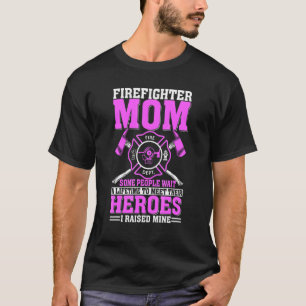 Camiseta Eu Levantei Minha Mãe Bombeira Mãe Bombeiro Mulher