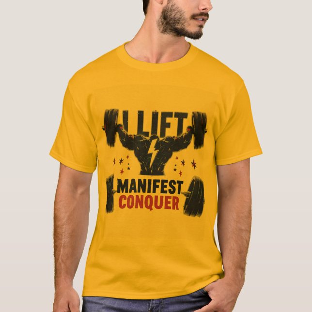 Camiseta Eu Levanto, Eu Manifesto, Eu Conquisto (Frente)