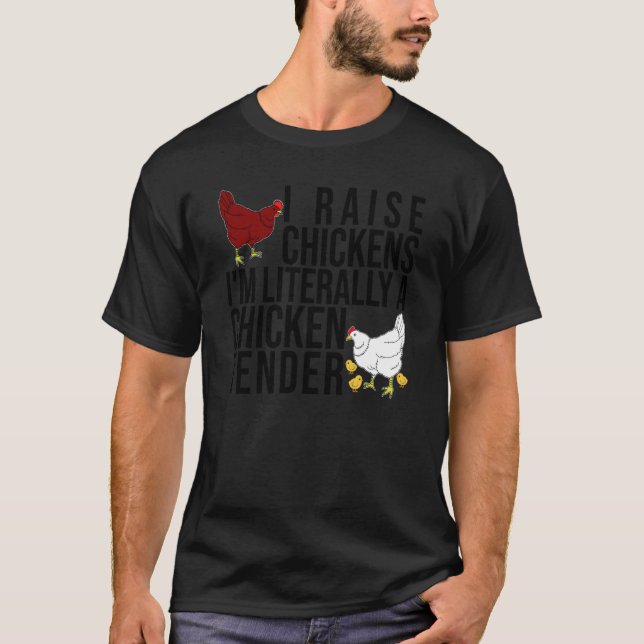 Camiseta Eu levanto galinhas Eu sou Literalmente um Fá de L (Frente)