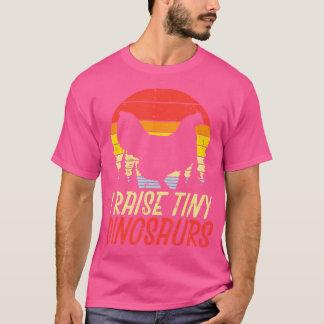 Camiseta Eu Levanto Pequenos Dinossauros Frango Fazenda Ret
