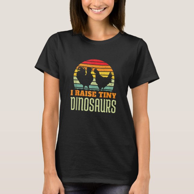 Camiseta Eu Levanto Pequenos Dinossauros Frangos Farmer Ani (Frente)