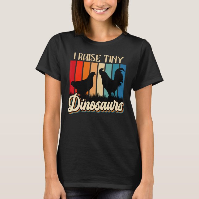 Camiseta Eu Levanto Pequenos Dinossauros Galinhas Dinossaur (Frente)