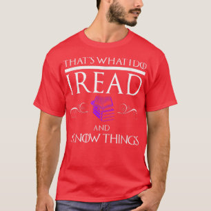 Camiseta EU LI E SEI COISAS ENGRAÇADO Livro Lançador