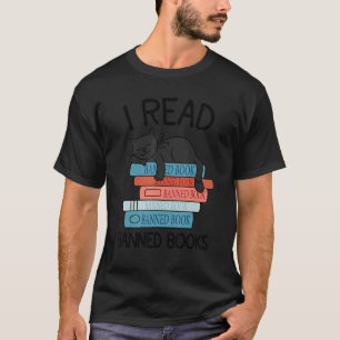Camiseta Eu Li Livros Banidos Leitor de Gatos Negros Libera
