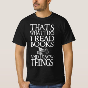 Camiseta Eu Li Livros E Sei Coisas Engraçadas Citação