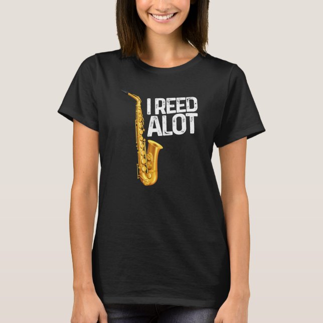 Camiseta Eu Li Muito Humor Musical Saxofone (Frente)