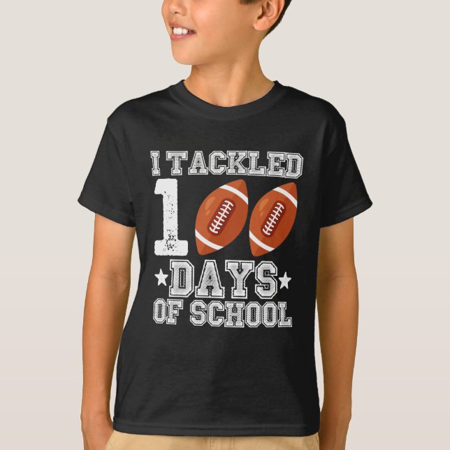 Camiseta Eu lidei com 100 dias de futebol escolar (Frente)