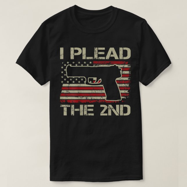 Camiseta Eu Lidero A Emenda Do segundo - Pistol 9mm.45 Pro  (Frente do Design)