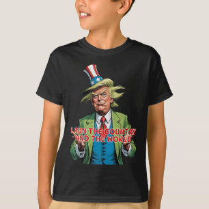 Camiseta Eu Lidero O País E O Mundo Engraçado.