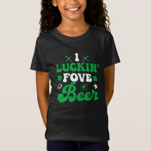 Camiseta Eu Luckin Fove Beer Engraçado Bebendo De Cerveja
