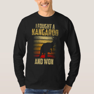 Camiseta Eu Lutei Com Um Canguru E Ganhei Cangurus Animais