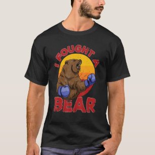 Camiseta Eu Lutei Com Um Urso Mulheres Engraçadas Boxe Selv