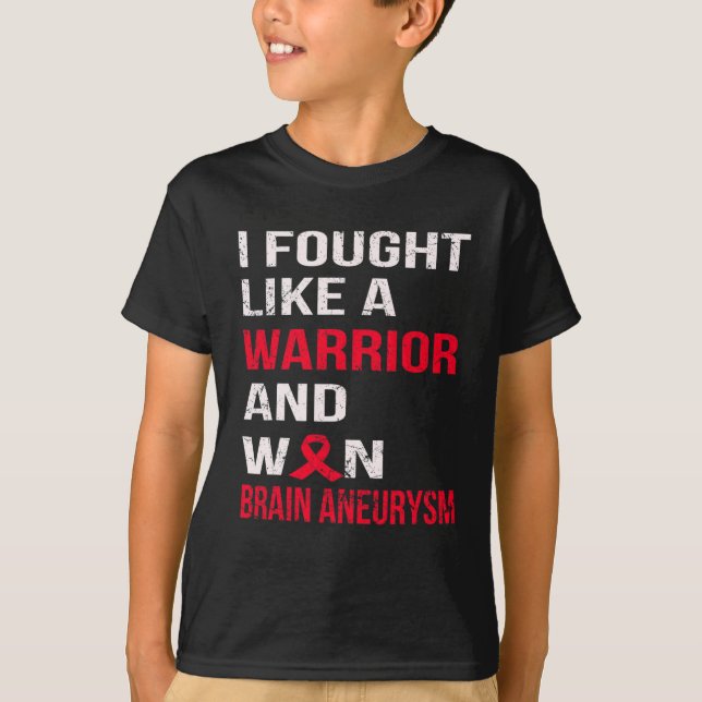 CAMISETA EU LUTEI COMO UM GUERREIRO E GANHEI ANEURYSM DO CÉ (Frente)
