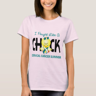 Camiseta Eu lutei como um sobrevivente do cancro do colo do