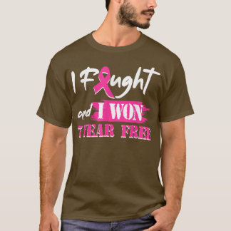 Camiseta Eu Lutei E Ganhei 7 Anos De Cancer De Mama Livre